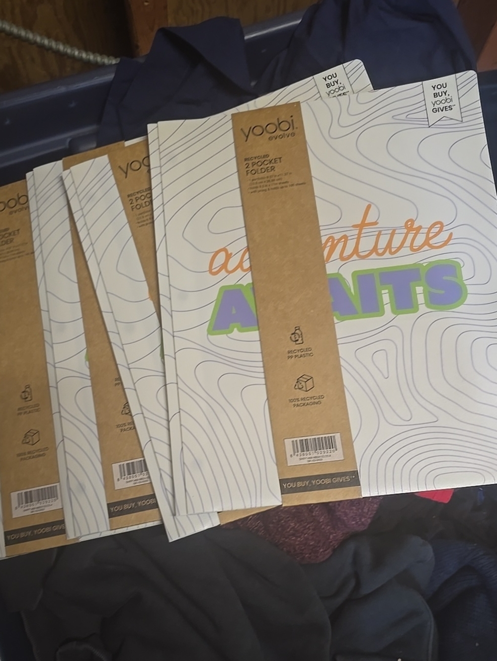 ❤️10/$13 New Yoobi White Folder with Green and Purple Accent 9 Folders